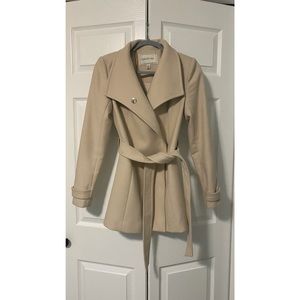 Forever New light beige pea coat